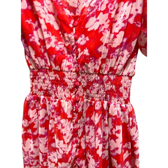 River Island Floral Print Dress Red Size 12 - Picture 9 of 13